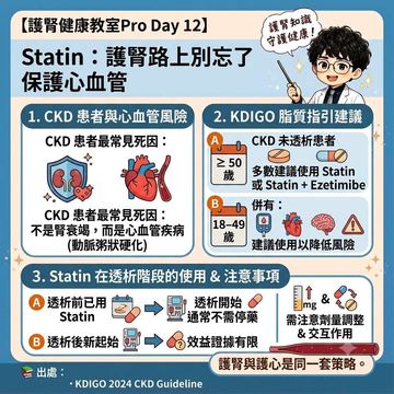 他汀類藥物如何在護腎同時保護心血管