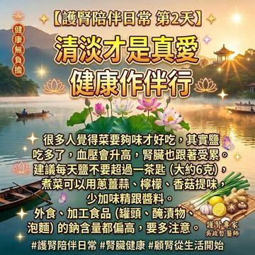 少鹽多提味，清淡飲食才是護腎之道
