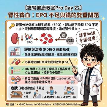 腎性貧血成因與鐵劑ESA治療重點