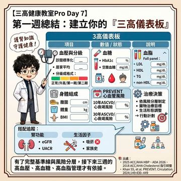 建立三高健康儀表板追蹤血壓血糖血脂與腎功能