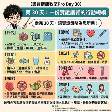 三十天護腎實證策略總整理與行動綱領