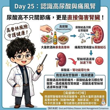 高尿酸不只痛風更會傷腎