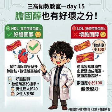 認識好膽固醇HDL與壞膽固醇LDL的差異