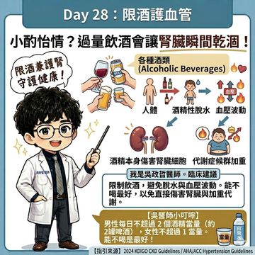 飲酒過量對腎臟與血壓的傷害