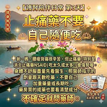 止痛藥恐傷腎，服藥請遵醫囑劑量