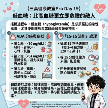 低血糖分級症狀與15-15法則緊急處理