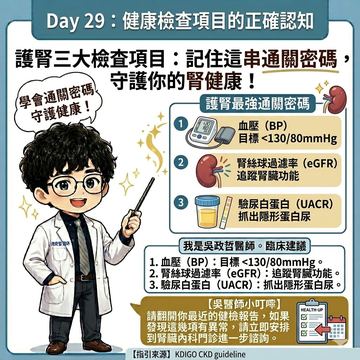 護腎三大關鍵指標：血壓、eGFR、UACR