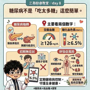 認識糖尿病：空腹血糖與糖化血色素標準